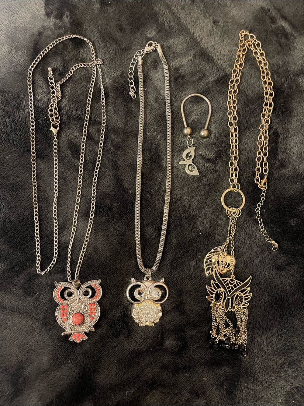 Women’s Owl Pendant Necklace /additional pendant- Gold and Silver Options